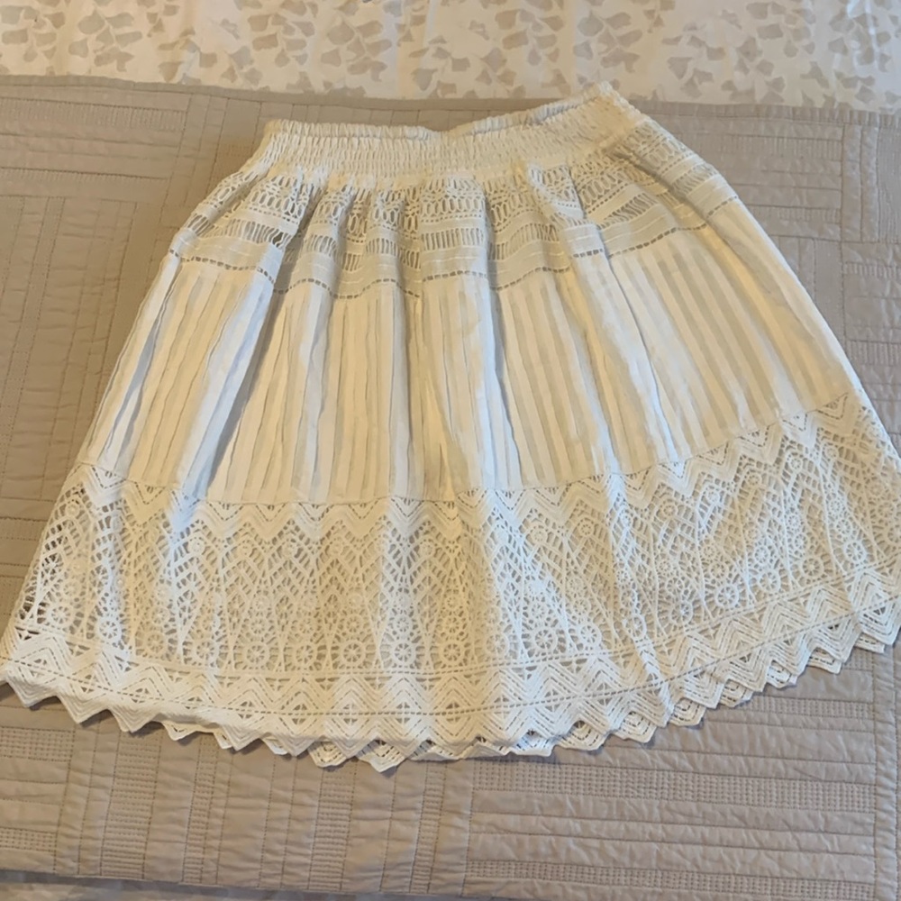 Chelsea and Violet ivory lace skirt